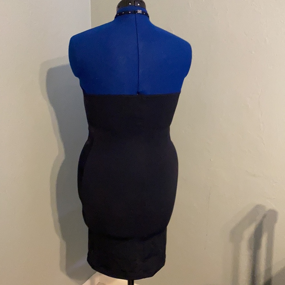 Versace Mare Black body con dress vintage NWT Medusa L - Picture 6 of 11